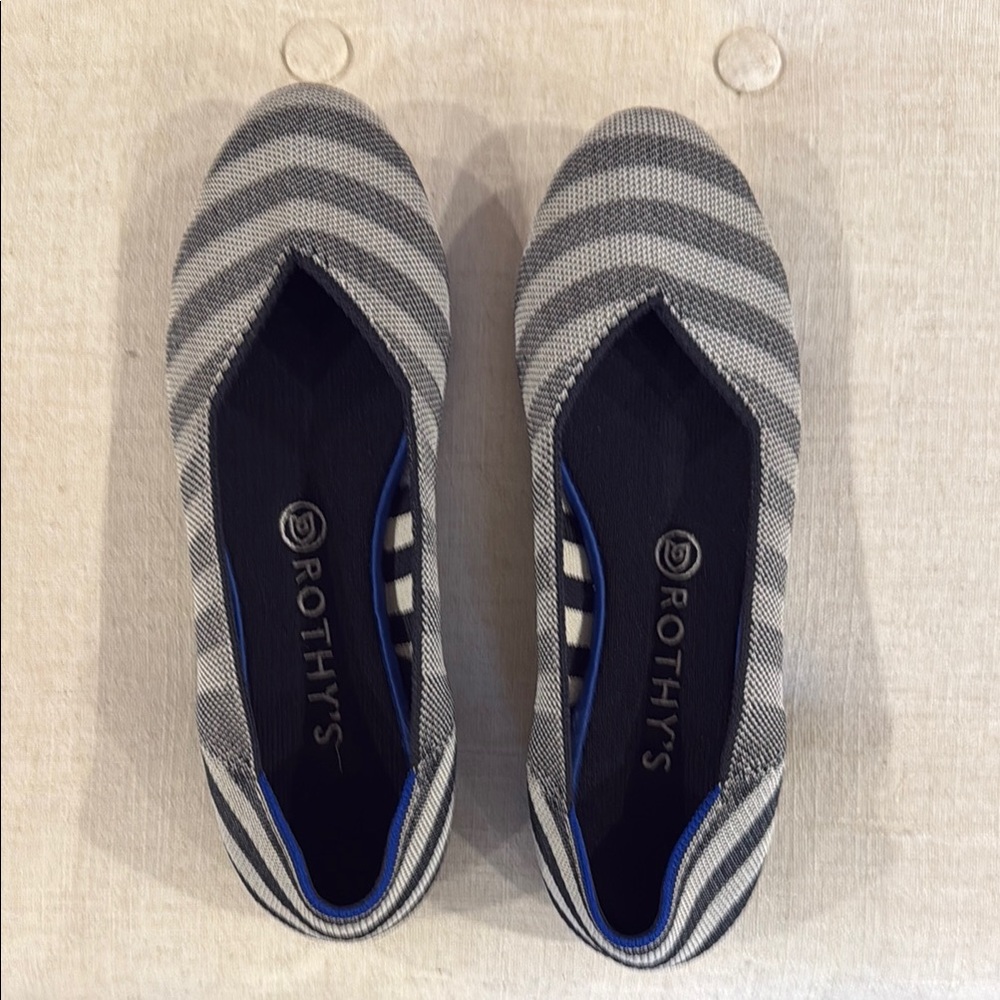 Rothy's Gray Striped Women's Shoes